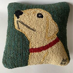 Chandler 4 Corners, Hand Hooked Golden Lab Wool Pillow